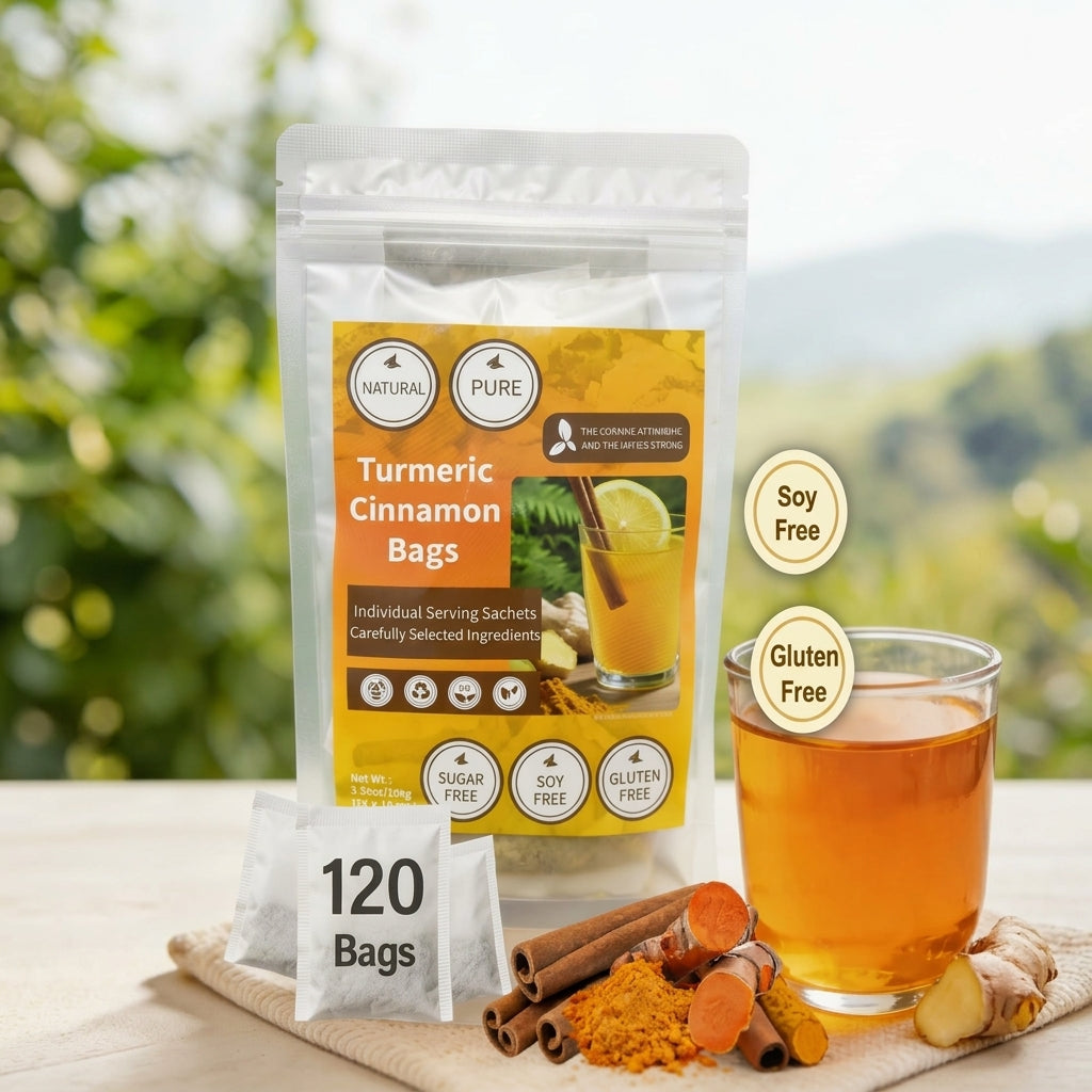 Turmeric Ginger Tea – Warming Herbal Tea Bags with Cinnamon for Everyday Wellness