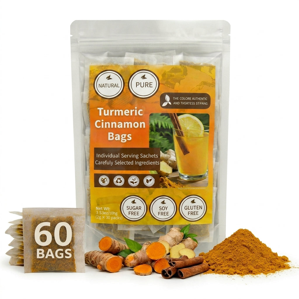Turmeric Ginger Tea – Warming Herbal Tea Bags with Cinnamon for Everyday Wellness