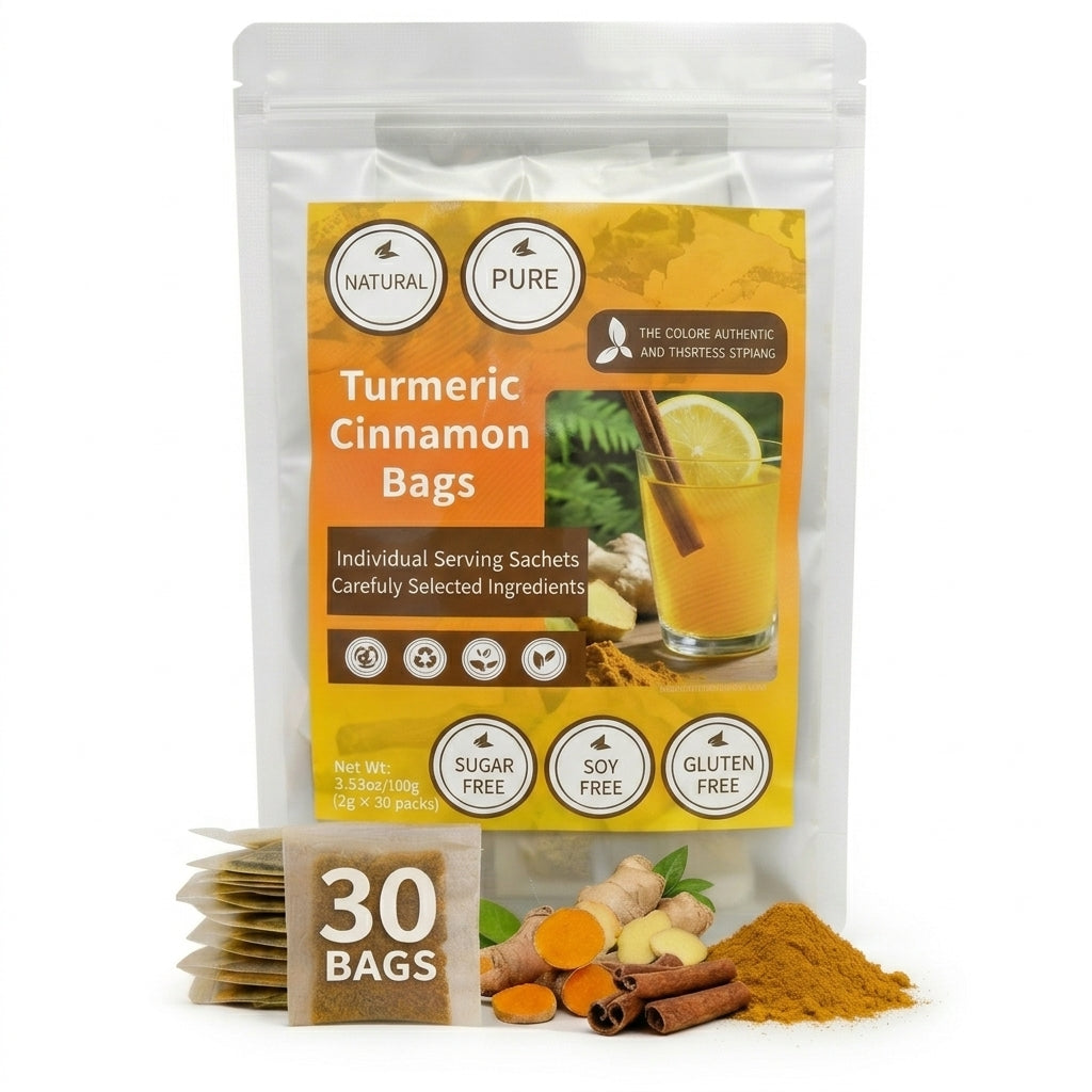 Turmeric Ginger Tea – Warming Herbal Tea Bags with Cinnamon for Everyday Wellness